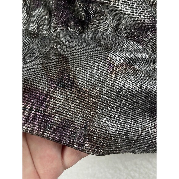 Anthropologie Maison De Amelie Top Womens L Shimmer Silver Puff Long Sleeve Chic - Picture 5 of 8